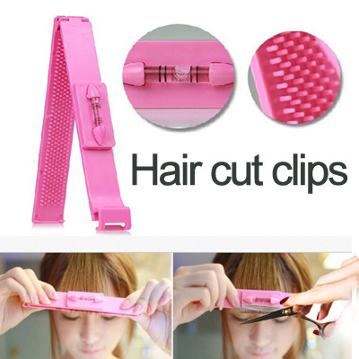 Hair Tools Bangs Cut Kit Hair Clip Trimmer Clipper Hand Cut Bangs Cutter Women Girls Cosmetic Hair Tool Hair Clip Bangs Cut Kit Rotating Horizontal