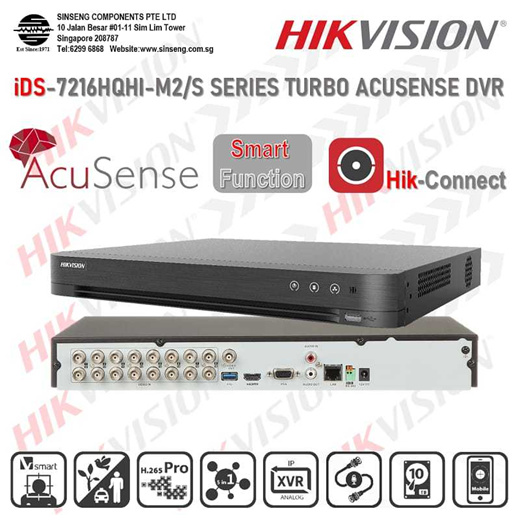 Qoo10 Hikvision Ids 7216hqhi M2 S 16ch Dvr 4mp 2mp Turbo Acusense Pc Mobile Cameras Record