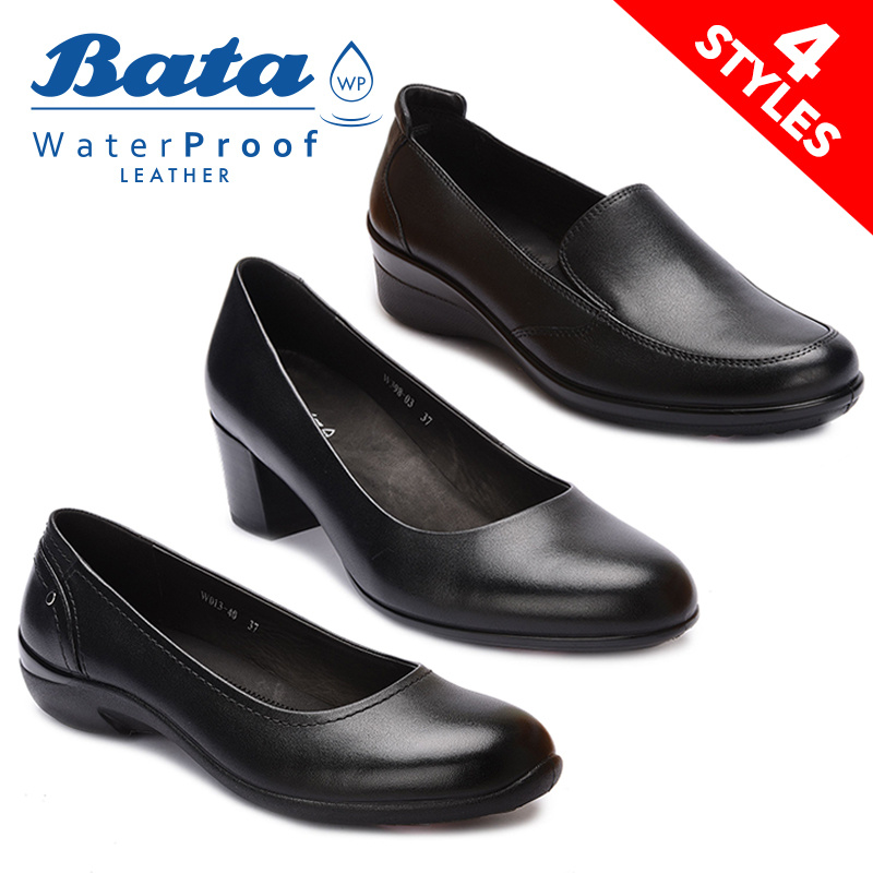 bata shoes for womens black