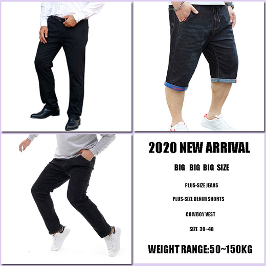 Qoo10 2020 New Arrival Plus Size Men Pants Jeans Casual Pants Straight Cu Men S Clothing