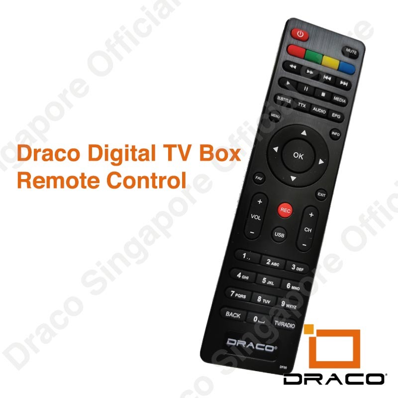 Qoo10 Draco Remote Control For Hdt2 7700 Digital Tv Receiver Box Tv Entertainment