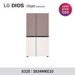 LG전자 디오스 오브제컬렉션 냉장고 S834MKE10 832L