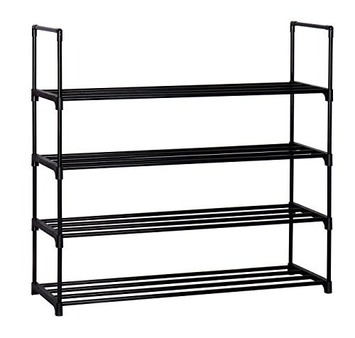 metal shoe rack with cover
