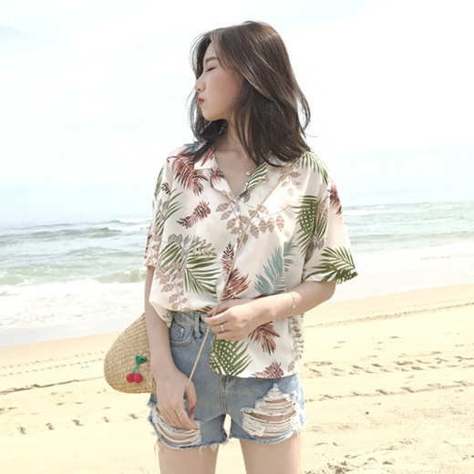 Qoo10 - Korean style Hawaiian blouse 