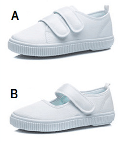 canvas school shoes white