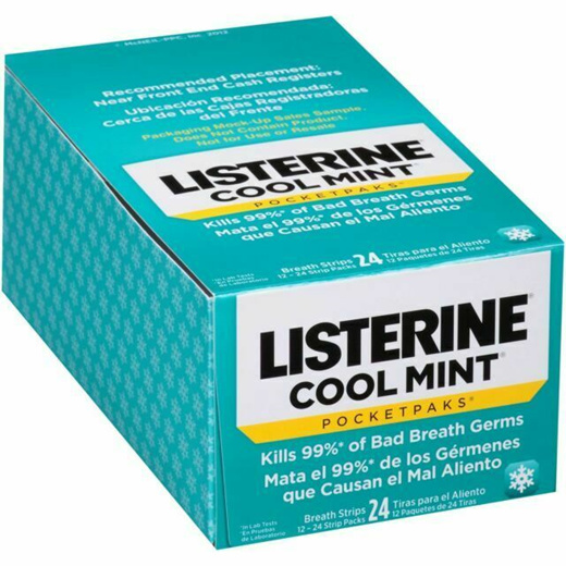 Qoo10 - Listerine Pocket Pack Breath Strip Cool Mint 24 sheets, 12 ...