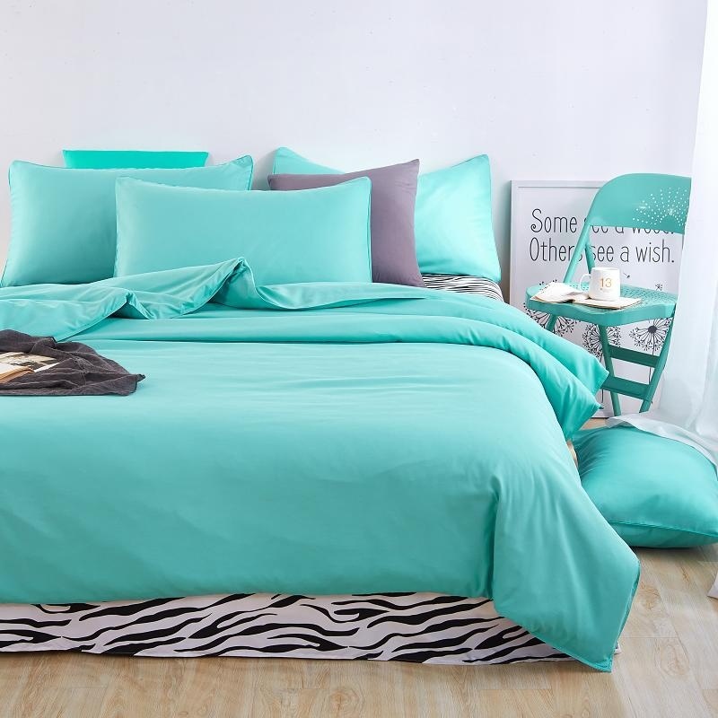 Qoo10 Turquoise Duvet Cover Pillowcases Zebra Pattern Flat