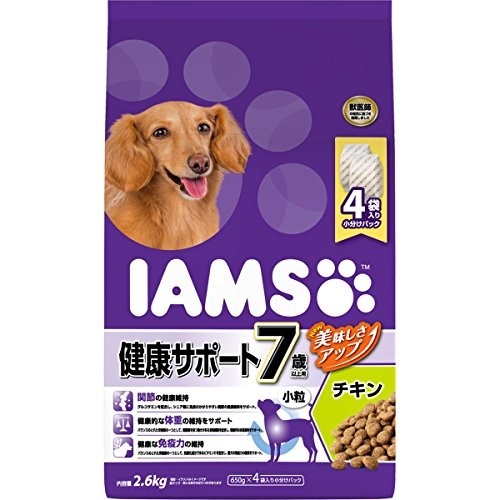 アイムス Iams シニア犬用 7歳以上 健康サポートチキン 小粒 2 6kg 4個 ケース販売 ドッグフード