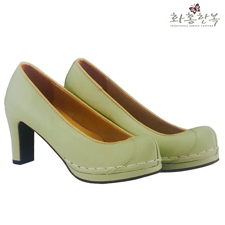 light green high heels