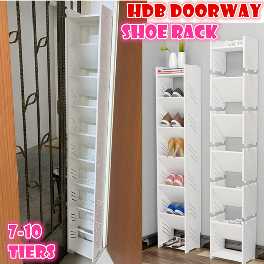 Qoo10 Hdb Door Side Shoe Rack Doorway Cabinet Diy Furniture Storage Organize Furniture Deco