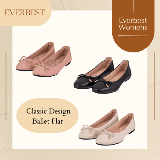Qoo10 - Everbest Womens Shoes - LY8010 Classic Design Ballet Flat : Shoes