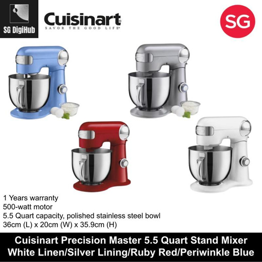 Cuisinart 5.5 Quart Precision Pro Digital Stand Mixer - Silver Lining