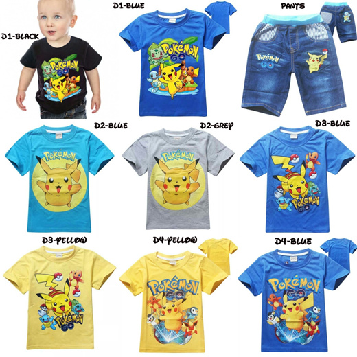 Qoo10 Pokemon Pikachu Tee Kids Fashion - dec cartoon tee for kidboygirlninjagominecraftninja turtlepaw patrolpokemonrobloxpj mask