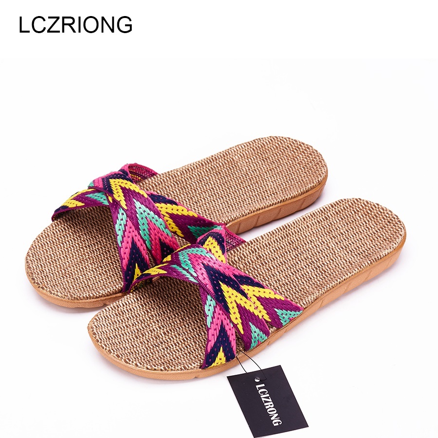 Wholesale New Summer Home Slipper Women Indoor Bedroom Slippers Woman 22 Gradient Color Plus Size Be