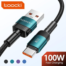 Toocki USB Type C Cable 100W High Power USB C Cable 6A Quick Charge Data Cord PD Fast Charging Charg