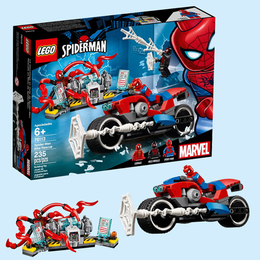 lego marvel spider man bike rescue