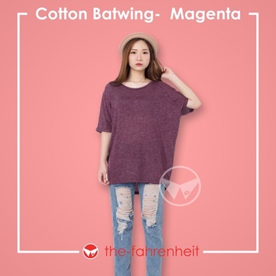 Cotton Batwing - Magenta