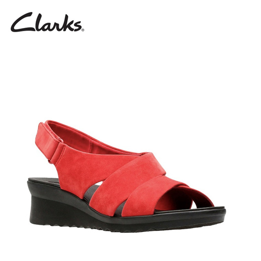 CLARKS Caddell Petal Red Womens Casual 