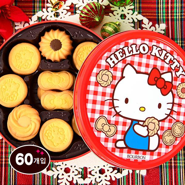 Wish+ | Bourbon Butter Cookie Can Hello Kitty 60pcs : Food