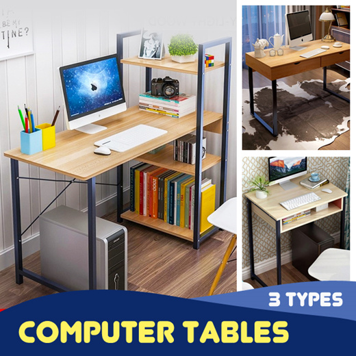 Qoo10 Computer Tables With Bookshelf Study Table Desktop