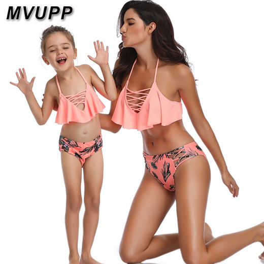 matching swimwear mom and daughter