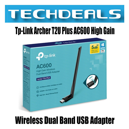 Archer T2U Plus, AC600 High Gain Wireless Dual Band USB Adapter