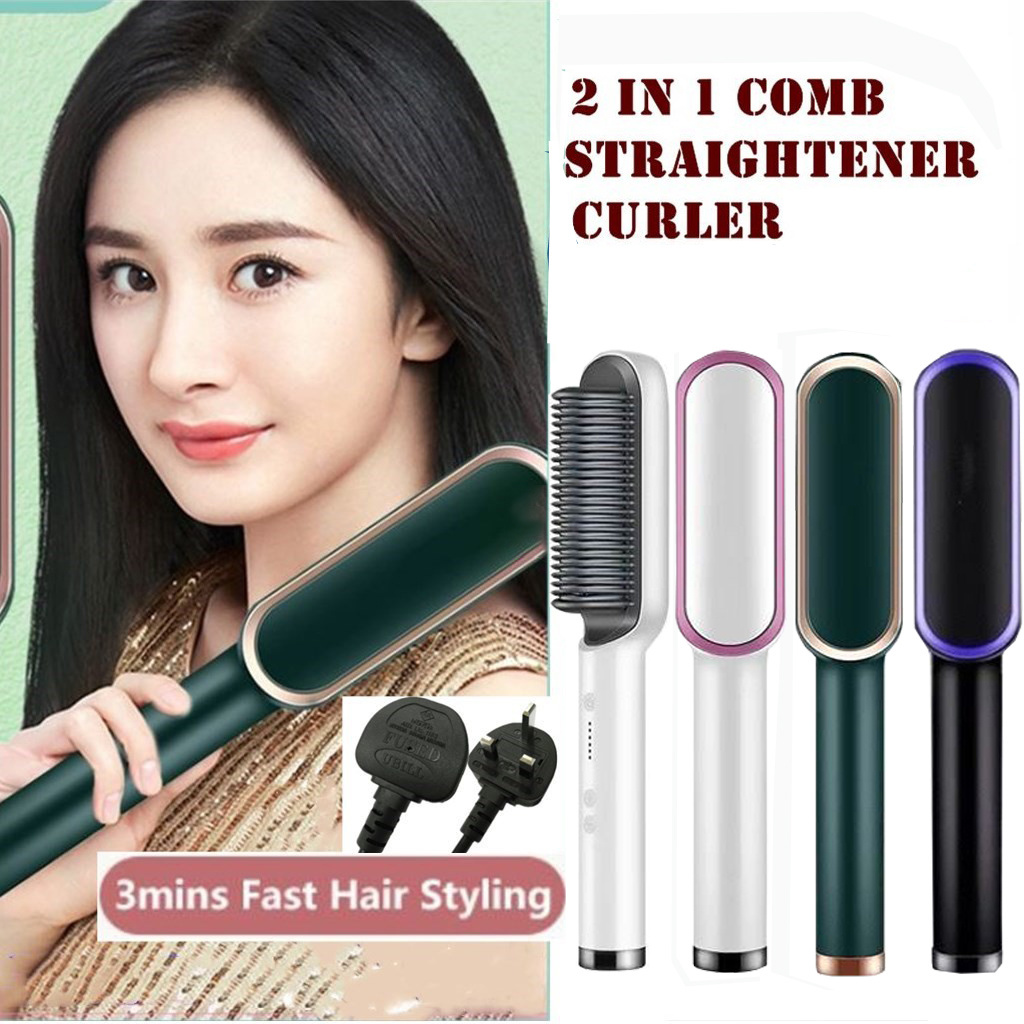 Wish+ | 【Limited Time Special】Hair Straightener Comb Hair Curler Hair ...