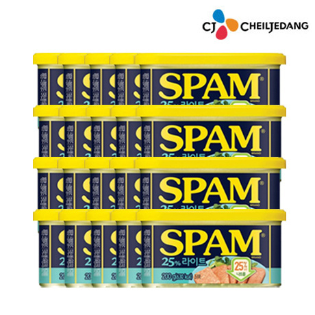 [W Prime] CJ CheilJedang Spam 25% Light 200g 20pcs