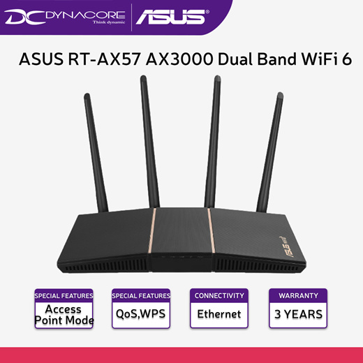  ASUS WiFi 6 Router (RT-AX57) - Dual Band AX3000 WiFi