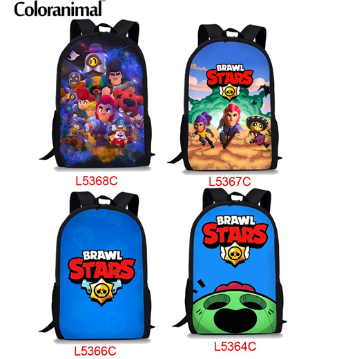 Qoo10 Coloranimal Anime Schoolbag Set Shooting Game Brawl Stars Backpack 3d Bag Wallet - mochila gamer brawl stars
