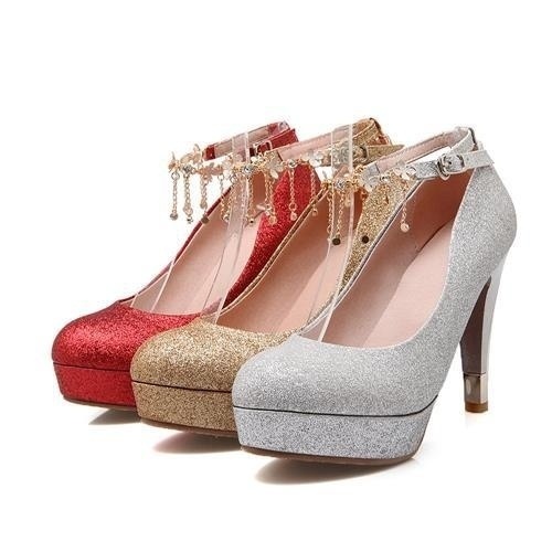 Plus Size 34-43 high heels pumps ankle 