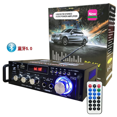 V10 Car Amplifier Black V4.0 Bluetooth 2x20W No Power Adapter 