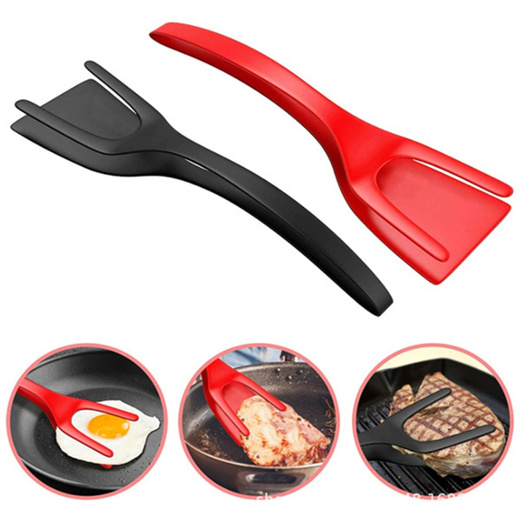 1pc 2 In 1 Multifunctional Spatula Grip Food Flip Fried Egg Tong