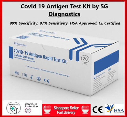[S$99.90](?51%)[HSA Approved] COVID-19 Antigen Self Test Kit 10pcs pack/20pcs box / ART Test/ Covid Test Kit SG