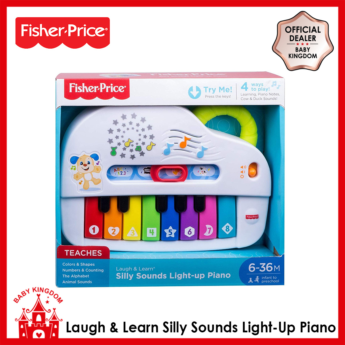 fisher price laugh and learn silly sounds light up piano