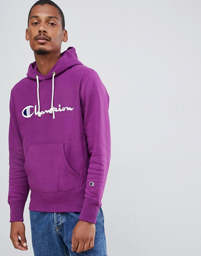 champion lilac reverse weave hoodie