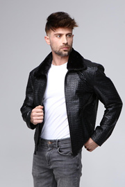 Men s Style Genuine Leather Jacket First Class Real Leather Coat For Handsome Guys