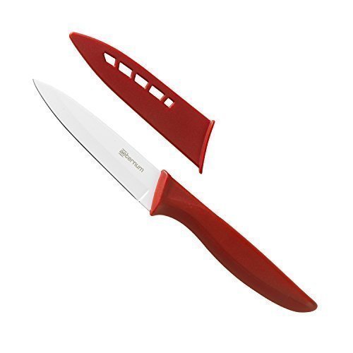 Set of 2 Bialetti Aeternum Red Ceramic Chef Knives 7.5 & 5 inch