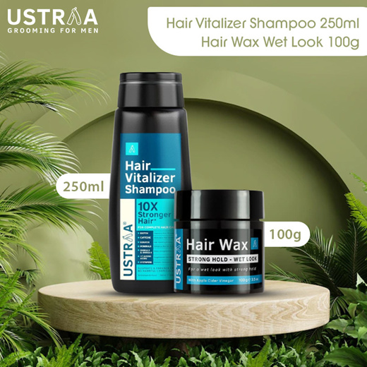 Qoo10 - Ustraa Hair Vitalizer Shampoo 250ml And Hair Wax - Strong Hold Wet  Loo... : Hair / Body / Na...