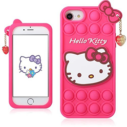 For Iphone 7 Plus/8 Plus/6 Plus/6s Plus Case Kawaii Funny Cute Fun Silicone  Design Cover For Girls Kids Boys Teen Fashion Cool Unique Fidget Bow Bubbl