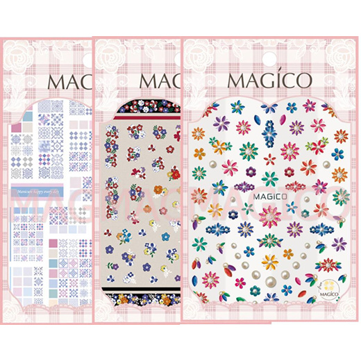 Qoo10 16 9 22 New Addition Gem Flower Check Small Flower Pattern Design Body Nail Care