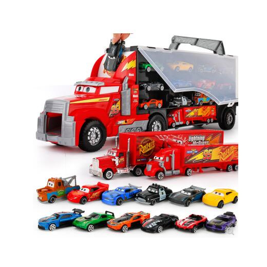 Disney Pixar Cars Lightning McQueen Mack Uncle Truck Set