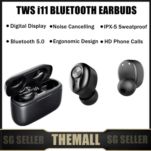 Qoo10 TWS i11 Wireless Bluetooth Earbuds 1200mAh Noise