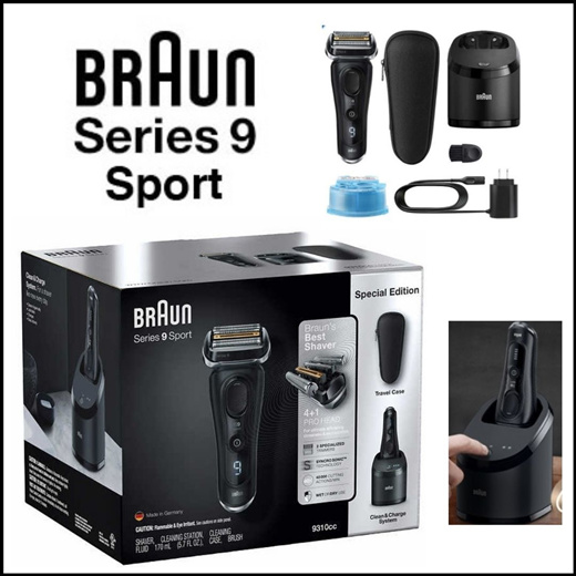 Braun Series 9 Sport Shaver with Clean and Charge System