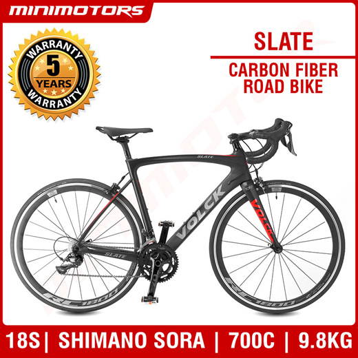 Qoo10 VOLCK Slate Carbon Fiber Road Bicycle Shimano Sora