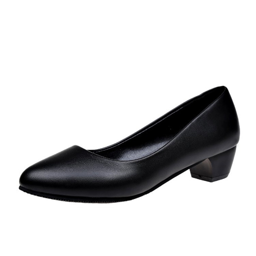 womens black mid heel shoes