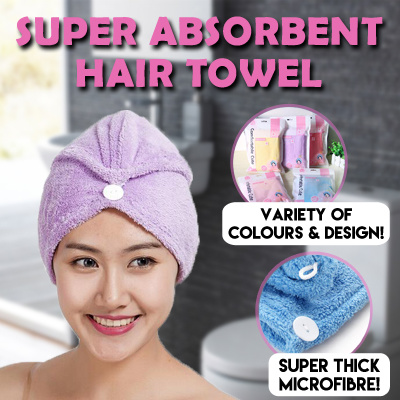 Qoo10 Premium Microfiber Hair Towel
