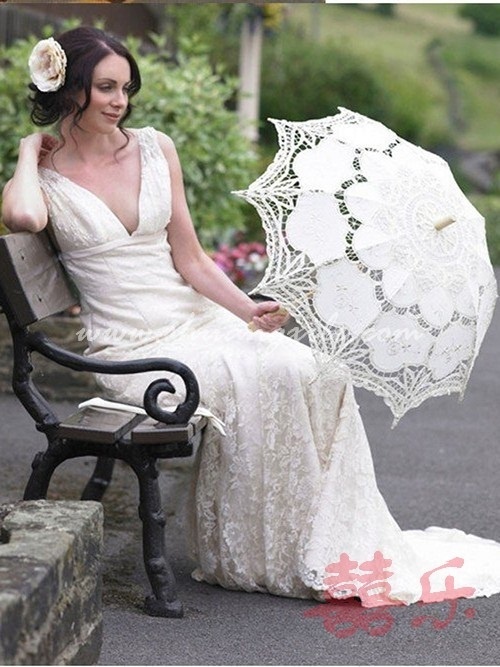 wedding umbrella lace