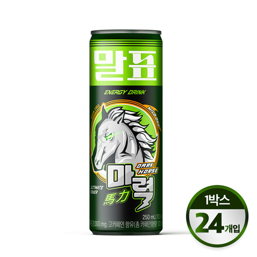 Qoo10 - [MALPYO] Energy Drink Dark horse Black/Everest White  250ml(24ea,1Box) : Drinks