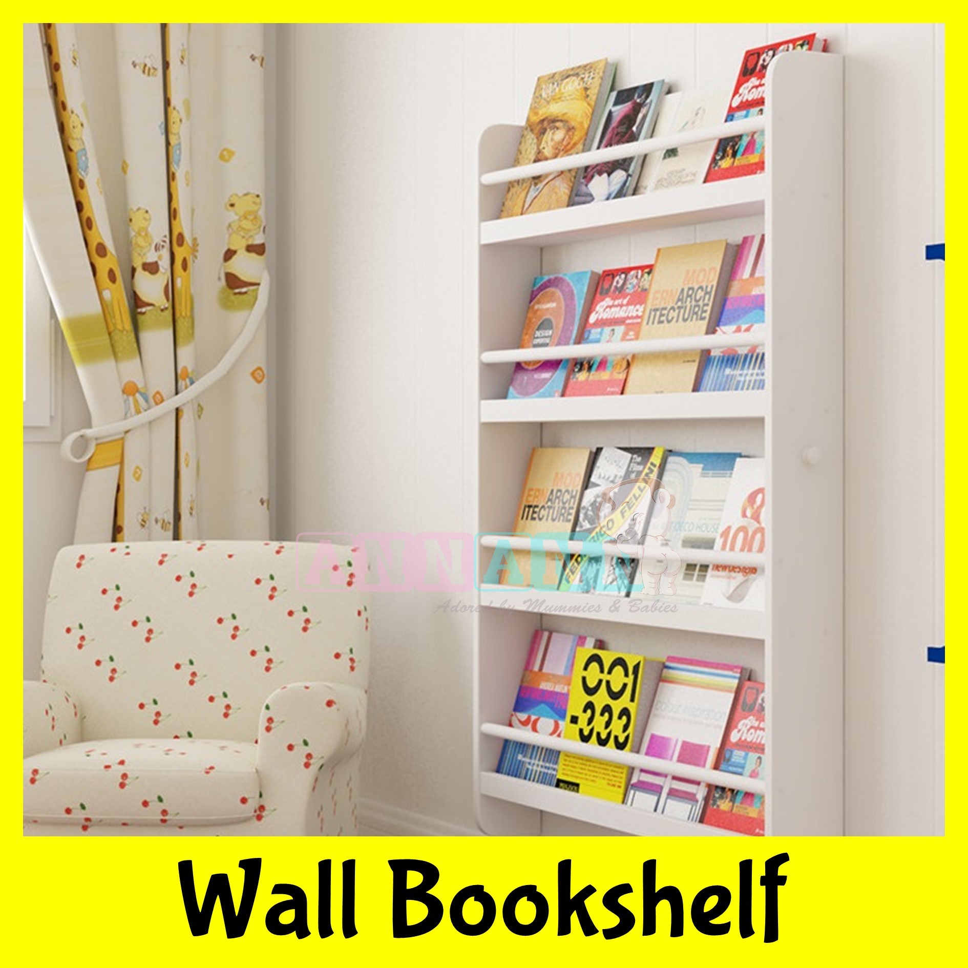 Wall Mount Bookshelf Furniture Deco Qoo10